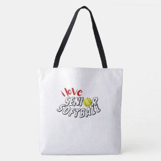 Ich liebe Senior-Softball-Tasche Tasche