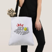 Ich liebe Senior-Softball-Tasche Tasche (Von Nahem)