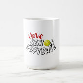 Ich liebe Senior-Softball-Tasse Kaffeetasse (Mittel)