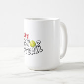 Ich liebe Senior-Softball-Tasse Kaffeetasse (VorderseiteRechts)