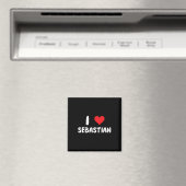 Ich liebe Sestian - Herz - Name Magnet (In Situ (Geschirrspüler))