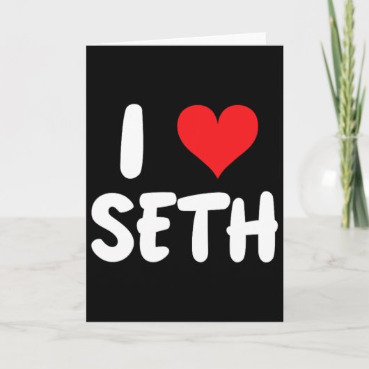 Ich liebe Seth - Herz - Name Karte (Vorderseite)