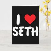 Ich liebe Seth - Herz - Name Karte (Gelbe Blume)