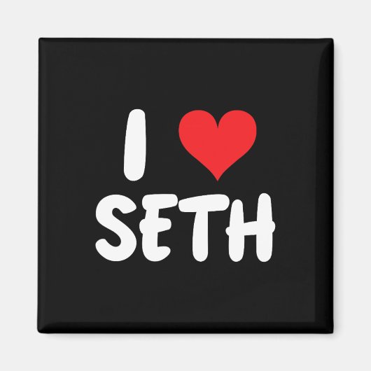 Ich liebe Seth - Herz - Name Magnet (Vorne)