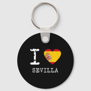 Ich liebe Sevilla Spanien Flagge Schlüsselanhänger
