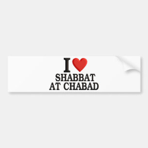 Ich Liebe Shabbat in Chabad Autoaufkleber