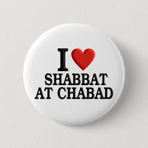 Ich Liebe Shabbat in Chabad Button