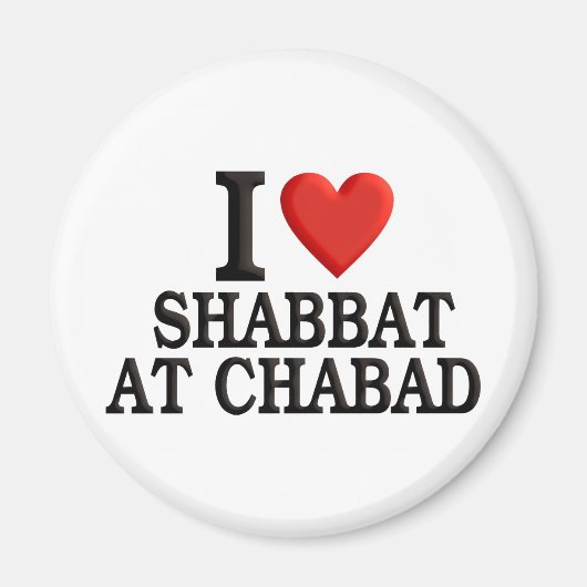 Ich Liebe Shabbat in Chabad Magnet (Vorne)