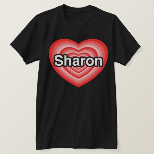 Ich Liebe Sharon. Ich Liebe dir Sharon. Herz T-Shirt (Design vorne)