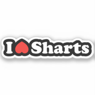 Ich liebe Sharts Aufkleber