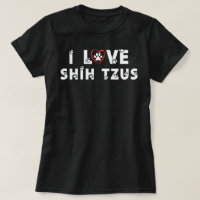 Ich liebe Shih Tzus Pfotenabdruck Hund