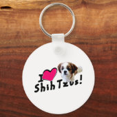 Ich Liebe Shih Tzus! Schlüsselanhänger (Vorderseite)