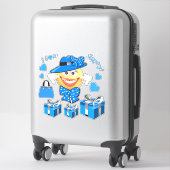 Ich Liebe Shopping lächelnd Mode Emoji Aufkleber (Koffer)