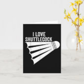Ich liebe Shuttle Funny Badminton Karte (Gelbe Blume)