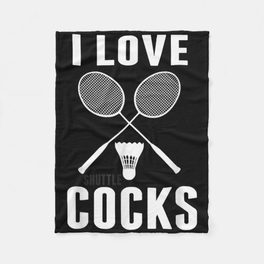 Ich liebe Shuttles Lustiger Badminton-Vater Fleecedecke (Vorderseite)