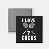 Ich liebe Shuttles Lustiger Badminton-Vater  Magnet (Vorderseite/Rückseite)