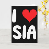 Ich liebe Sia - Herz Karte (Gelbe Blume)