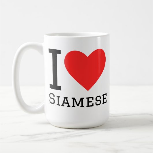 Ich liebe Siamese Kaffeetasse (Links)