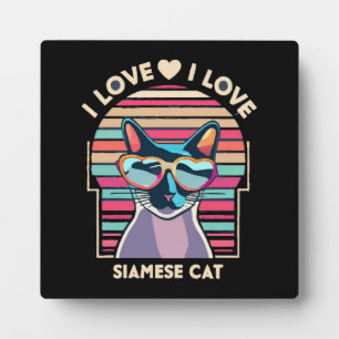Ich liebe Siamkatze Fotoplatte