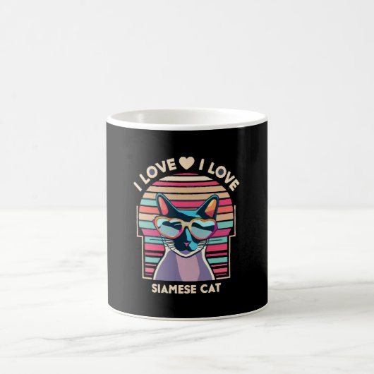 Ich liebe Siamkatze Kaffeetasse (Mittel)