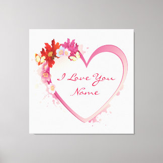 Ich Liebe Sie 5 ummantelte Canvas Leinwanddruck