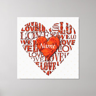 Ich Liebe Sie 6 ummantelte Canvas Leinwanddruck
