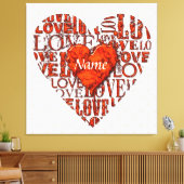 Ich Liebe Sie 6 ummantelte Canvas Leinwanddruck (Insitu (Wohnzimmer))