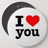 "ICH LIEBE SIE" 6 Zoll Button (Vorne & Hinten)