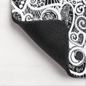 Ich Liebe Sie Abstrakte Scratch Art Design Mousepad (Ecke)