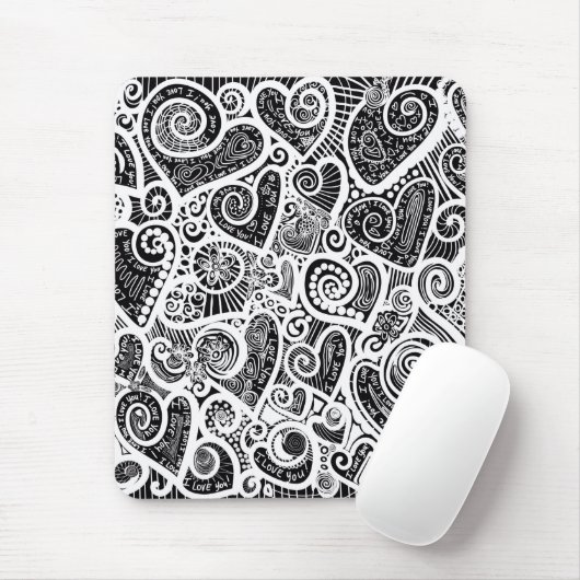 Ich Liebe Sie Abstrakte Scratch Art Design Mousepad (Mit Mouse)