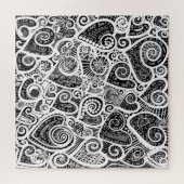 Ich Liebe Sie Abstrakte Scratch Art Design Puzzle (Horizontal)