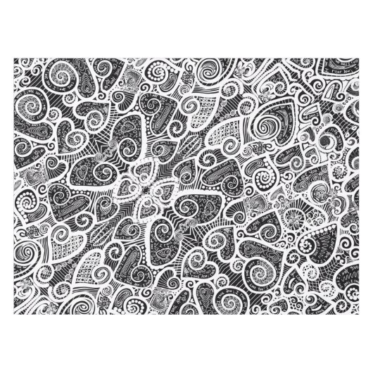 Ich Liebe Sie Abstrakte Scratch Art Design Tischdecke (Vorderseite (Horizontal))