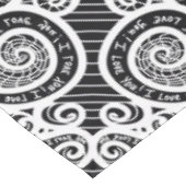 Ich Liebe Sie Abstrakte Scratch Art Design Tischdecke (Schrägansicht)