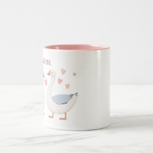 Ich Liebe Sie, Albern Gans - für jemanden Besonder Zweifarbige Tasse (Mittel)