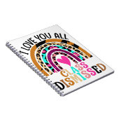 Ich Liebe Sie alle Klasse entlassen Lehrer letzten Notizblock (Rechte Seite)