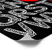 Ich Liebe Sie Alphabets Chalk texturiert Poster (Ecke)