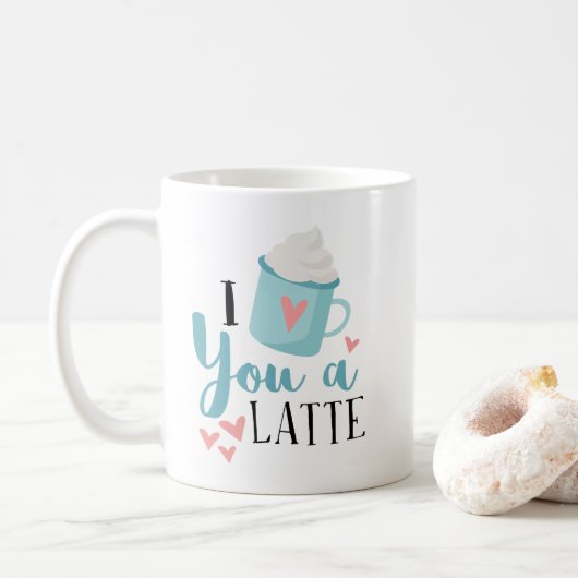 Ich Liebe Sie als Tasse am letzten Valentinstag (Mit Donut)