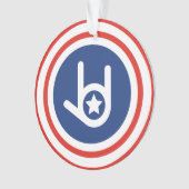 "Ich Liebe Sie Amerika" Ornament (Vorderseite)