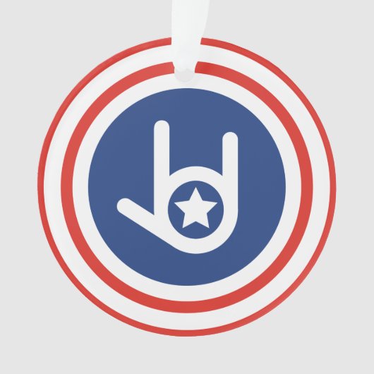 "Ich Liebe Sie Amerika" Ornament (Vorderseite)