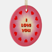 Ich Liebe Sie (anpassbar) Keramik Ornament (Rechts)