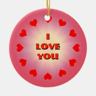Ich Liebe Sie (anpassbar) Keramik Ornament