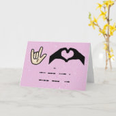 Ich Liebe Sie auf 3 Karten (Gelbe Blume)