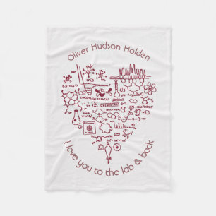 Ich Liebe Sie auf den Labrador und zurück Custom C Fleecedecke