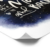 Ich Liebe Sie auf den Mond und die Rückseite Text Poster (Ecke)