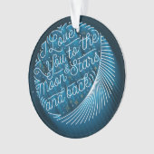 Ich Liebe Sie auf den Mond und die Sterne Acryl-Or Ornament (Vorderseite)