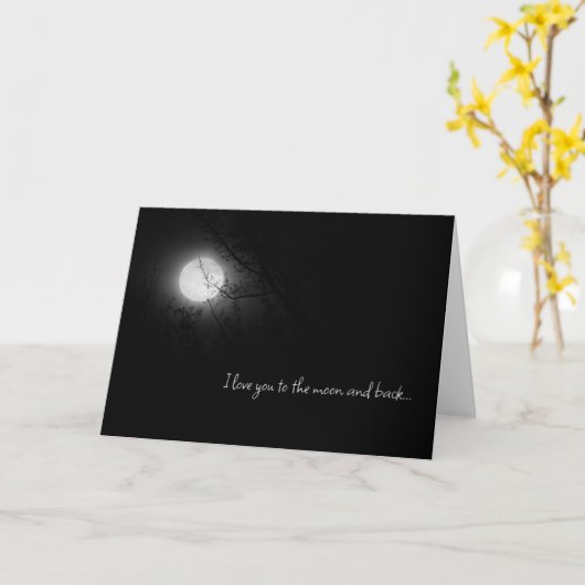 Ich Liebe Sie auf den Mond und zurück Grußkarte Karte (Gelbe Blume)