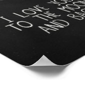 Ich Liebe Sie auf den Mond und zurück Moon Poster (Ecke)