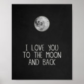 Ich Liebe Sie auf den Mond und zurück Moon Poster  (Vorne)
