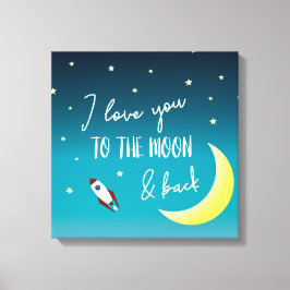 Ich Liebe Sie auf den Mond und zurück ombre Baby K Leinwanddruck