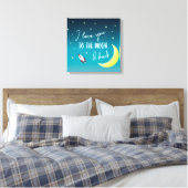Ich Liebe Sie auf den Mond und zurück ombre Baby K Leinwanddruck (Insitu (Schlafzimmer))